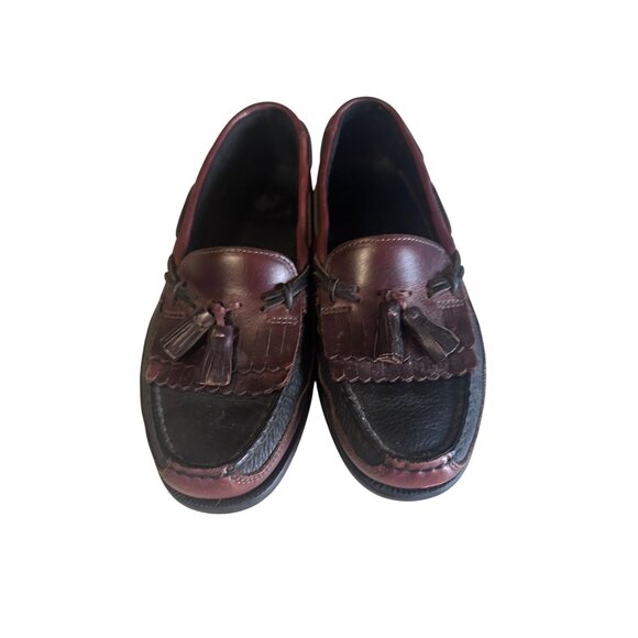 Sperry top sider brown and black two tone leather loafers size 8.5M - Picture 6 of 7